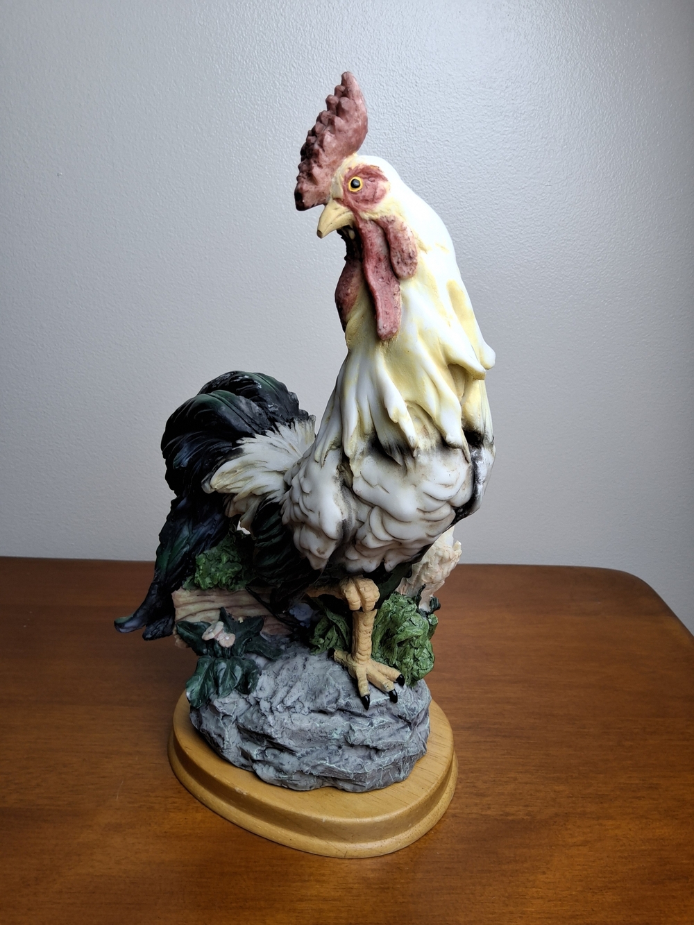 Home Interiors Multicolor Rooster Figurine - White, Black, Green